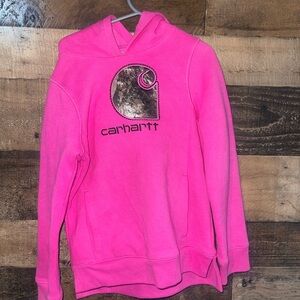 Carhartt Vibrant Pink Logo Hoodie